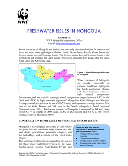 Freshwater Issues in Mongolia