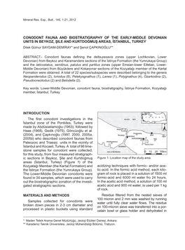 Conodont Fauna and Biostratigraphy of The