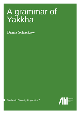 A Grammar of Yakkha