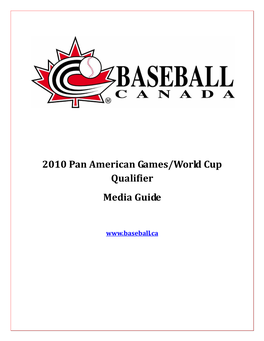 2010 Pan American Games/World Cup Qualifier Media Guide