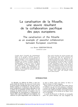 La Canalisation De La Moselle, Une Oeuvre