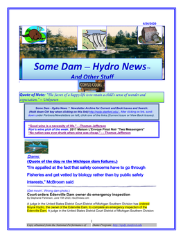 Some Dam – Hydro Newstm