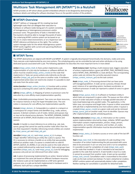 Multicore Task Management API (MTAPI™)