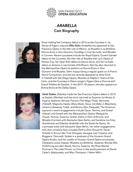 ARABELLA Cast Biography