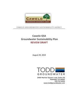 Cawelo GSA Groundwater Sustainability Plan REVIEW DRAFT