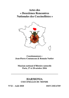 Actes Des « Deuxièmes Rencontres Nationales Des Coccinellistes » HARMONIA