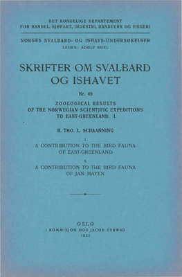 SKRIFTER OM SVALBARD OG ISHAVET Nr.49