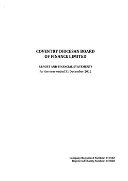 Coventry Diocesan Board of Finance Limited