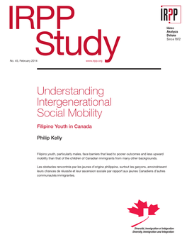 Understanding Intergenerational Social Mobility: Filipino Youth in Canada