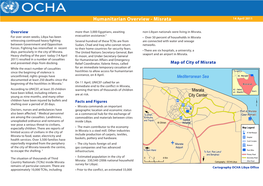 Humanitarian Overview on Misrata