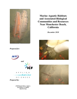 Marine Aquatic Habitats and Associated Biological Communities