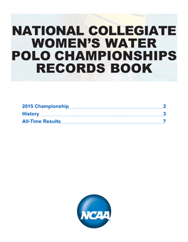 National Collegiate Women's Water Polo Championships