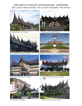 Explore of Padang, West Sumatra- Indonesia the Land of Minangkabau, the Land of Paradise in the World