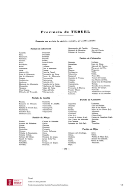 Provincia De TERUE L