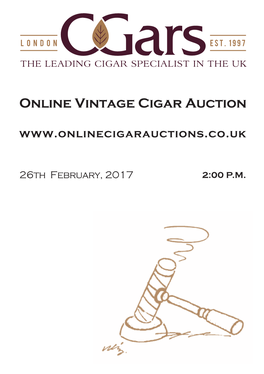 Online Vintage Cigar Auction