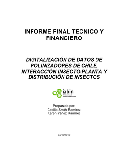 Informe Final Tecnico Y Financiero Digitalización De Datos De