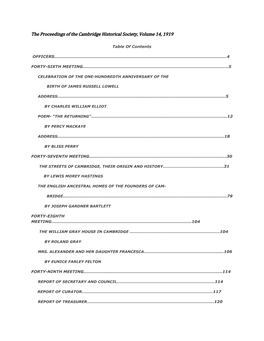 Proceedings Volume 14 – 1919 [PDF]