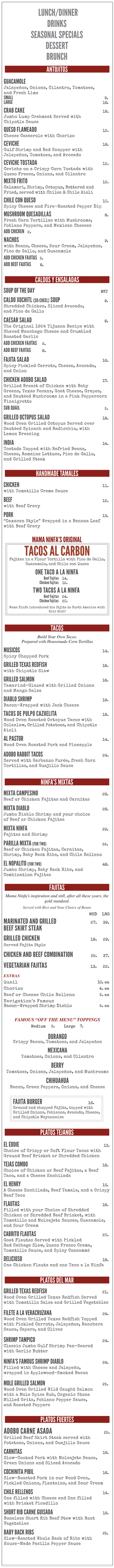 Ninfas-Lunch-Dinner Menu