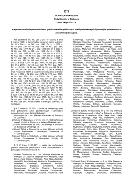 UCHWAŁA Nr IX/53/2011 Rady Miejskiej W Biskupcu Z Dnia 14 Lipca 2011 R