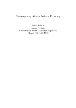 Contemporary African Political Economy