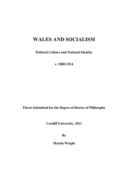 Wales and Socialism