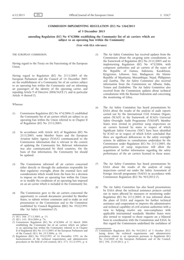 EU) No 1264/2013 of 3 December 2013 Amending Regulation (EC