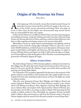 Origins of the Peruvian Air Force Perla Baca