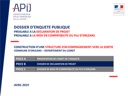 Blique Prealable a La Declaration De Projet Prealable a La Mise En Compatibilite Du Plu D’Orleans