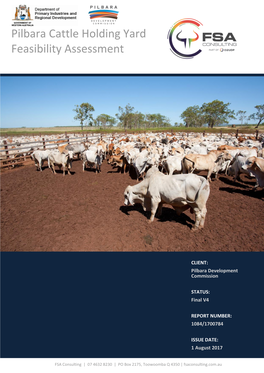 Pilbara Cattle Holding Yards Feasibility Assessment Report