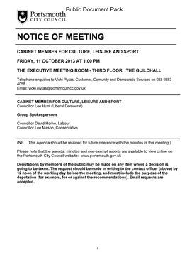 Notice of Meeting