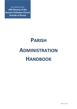 Parish Administration Handbook Version 3.0
