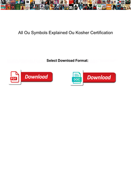 All Ou Symbols Explained Ou Kosher Certification