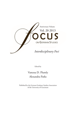 Vol. 20 2013 Interdisciplinary Foci