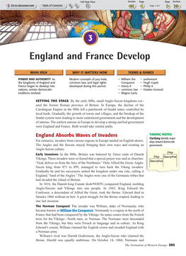 England and France Develop