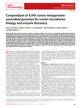 Compendium of 4941 Rumen Metagenome