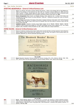 Xref Horse Catalogue for Auction