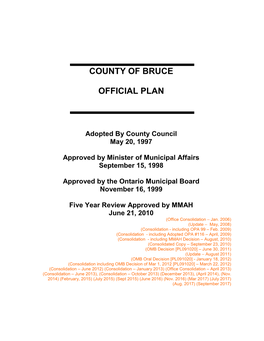 Bruce County Official Plan