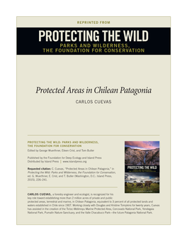 Protected Areas in Chilean Patagonia CARLOS CUEVAS