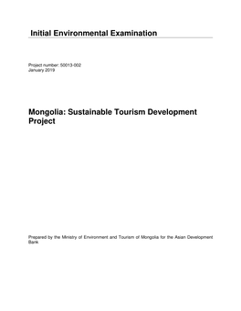 50013-002: Sustainable Tourism Development Project