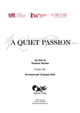 Pressbook a Quiet Passion