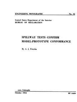 Spillway Tests Confirm Model-Prototype Conformance