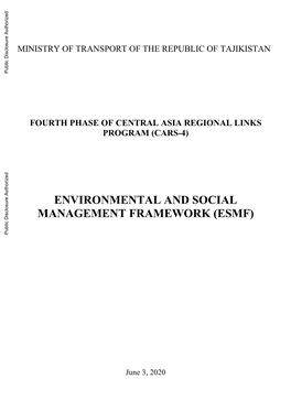 Fourth Phase of Central Asia Regional Links Program (Cars-4)