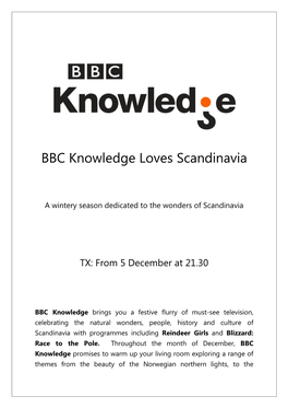 BBC Knowledge Loves Scandinavia
