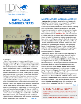 Royal Ascot Memories: Yeats Cont