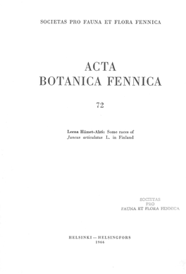 Acta Botanica Fennica