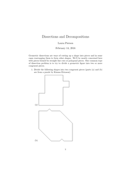 Dissections and Decompositions