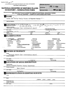 Hclassification Hlocation of Legal Description