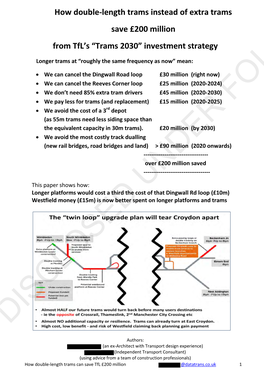 Trams 2030” Investment Strategy