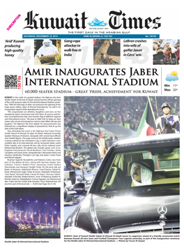 Amir Inaugurates Jaber International Stadium