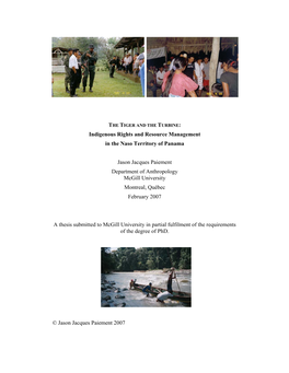 Indigenous Rights and Resource Management in the Naso Territory of Panama
